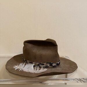 Nick Fouquet Hat Bandana Distressed Brown